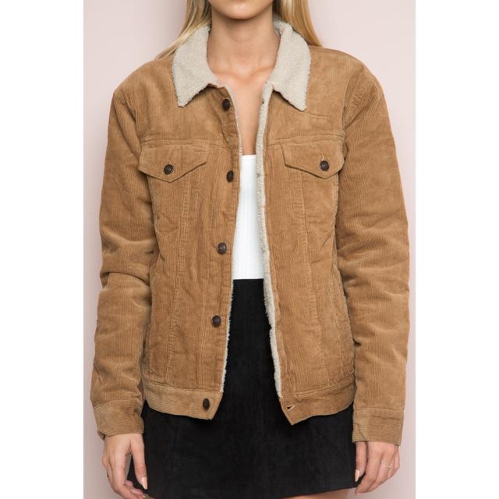 COPY - Brandy Melville Corduroy Fur Jacket
